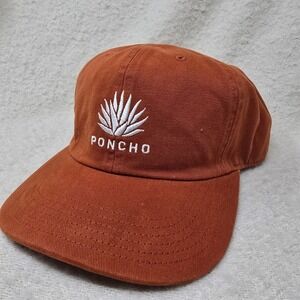 Poncho Outdoors Mens Hat Rust Orange Embroidered Agave Logo Dad Cap